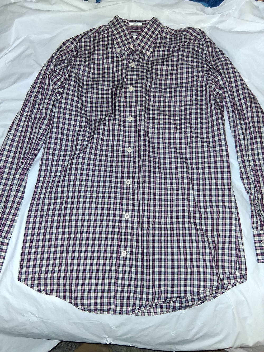 Peter Millar Pink Black and White Check Button-Down Shirt